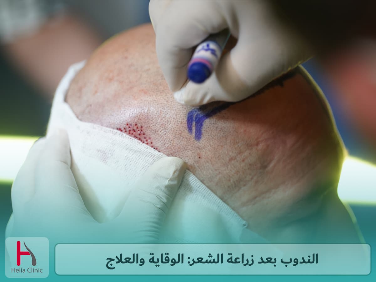 الندوب بعد زراعة الشعر