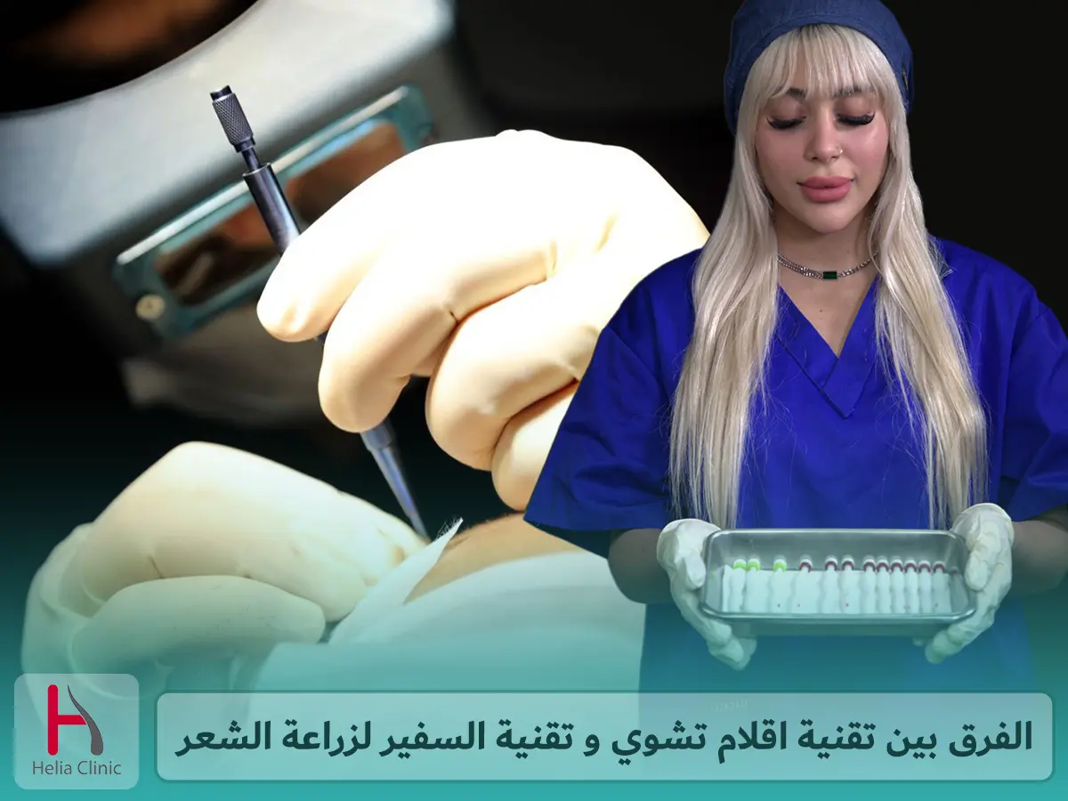 الفرق بين تقنية اقلام تشوي و تقنية السفير لزراعة الشعر