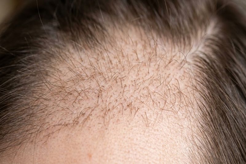 Hair regrowth after shock loss following a hair transplant
