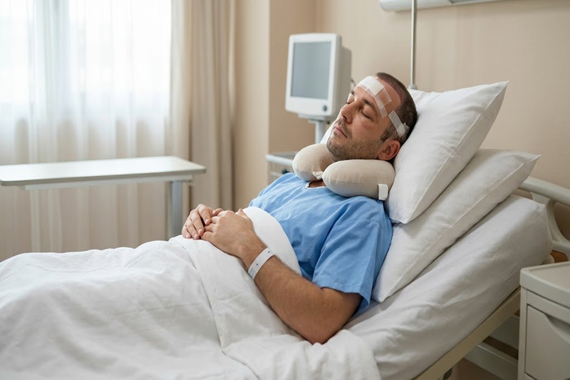 reduce swelling while sleeping after hair transplant
