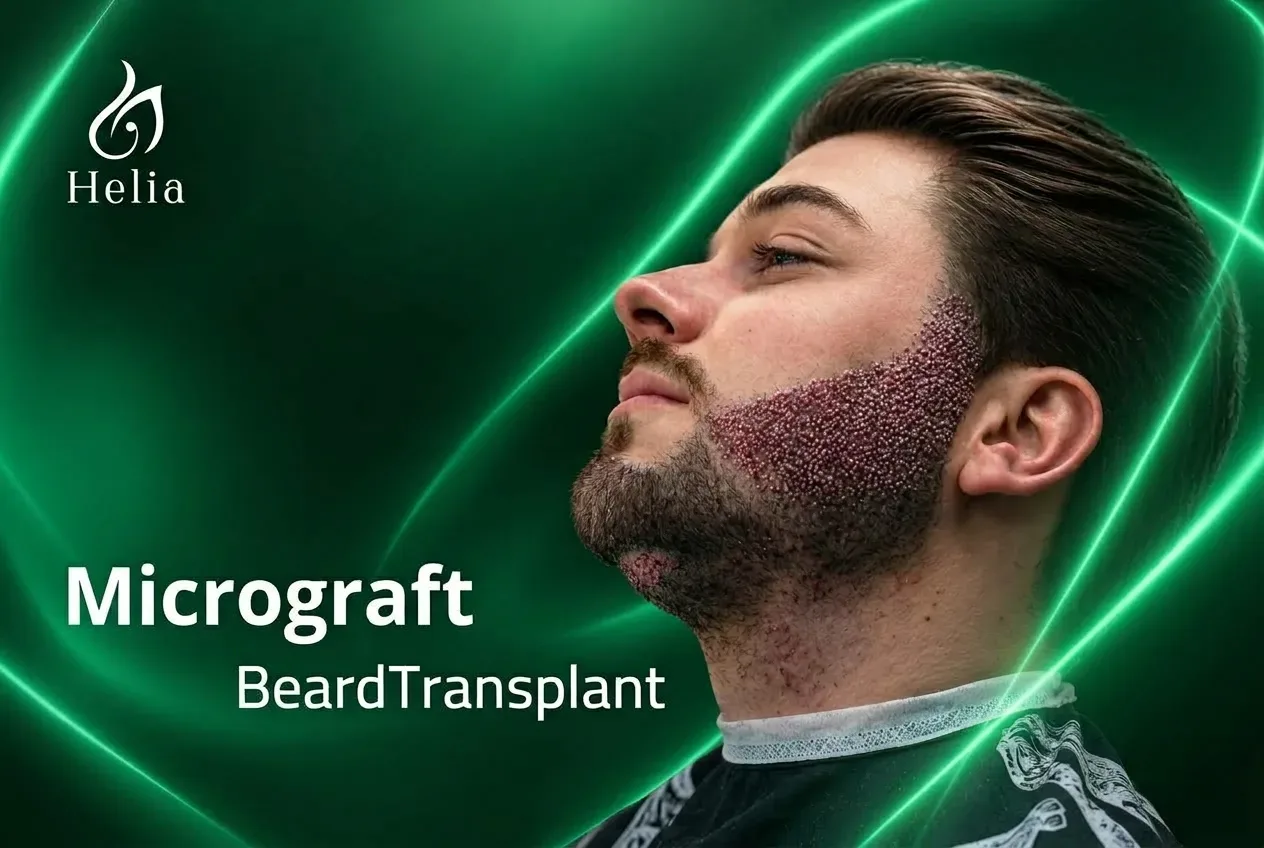 Beard transplant and facial hair restoration at Helia Clinic Dubai