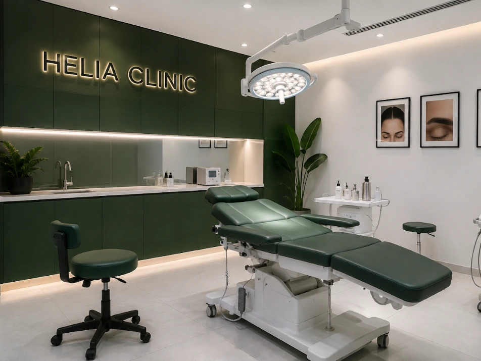 Helia Clinic treatment room with surgical lighting