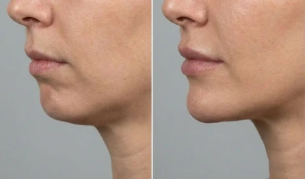 Chin augmentation surgery consultation at Helia Clinic Dubai.
