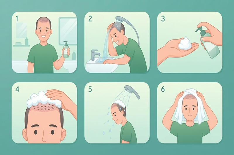 How to Wash Your Hair After a Hair Transplant